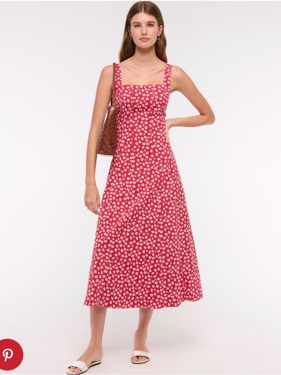 Abercrombie & Fitch Dresses & Skirts - Abercrombie & Fitch Mila Dress XSP - Floral Square-Neck Midi with White Print